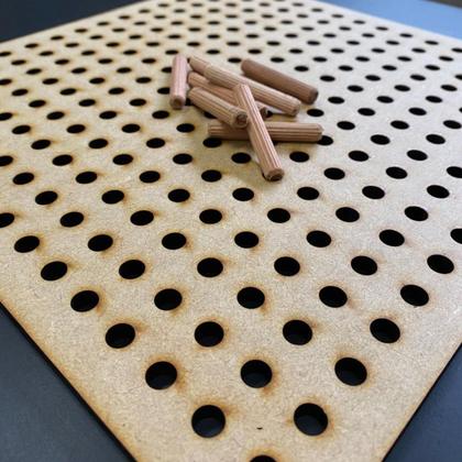 Imagem de Placa Para Blocagem Blocador Crochê Ou Tricô MDF 30 X 30cm