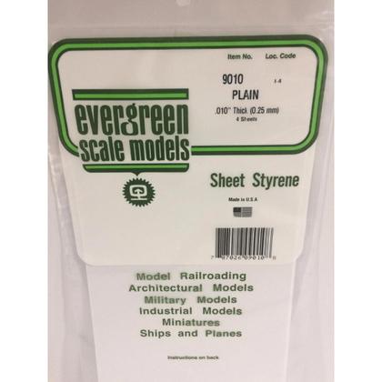Imagem de Placa Para Maquete 15X30Cm Chapa 0,25Mm Estireno Branco Evergreen Evrg9010