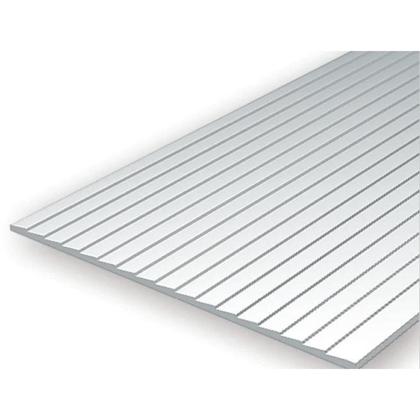 Imagem de Placa Para Maquete 15X30Cm Ripa 0,75Mm Estireno Branco Evergreen Evrg4031