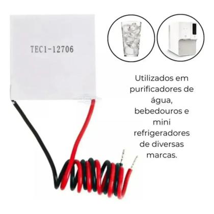 Imagem de Placa Peltier 15V Termoelétrica p/ Bebedouro e Filtro