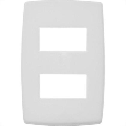 Imagem de Placa Pial Plus+ Branca 4X2 - 2 Modulos Separados - 618506Bc