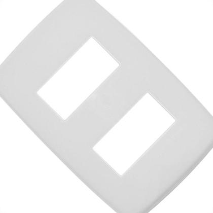 Imagem de Placa Pial Plus+ Branca 4X2 - 2 Modulos Separados - 618506Bc