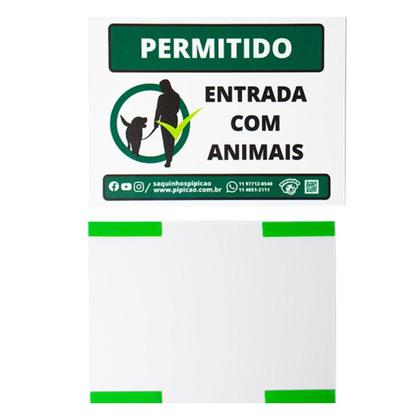 Imagem de Placa Pipicão Permitido Entrada com Animais - 20x15 cm