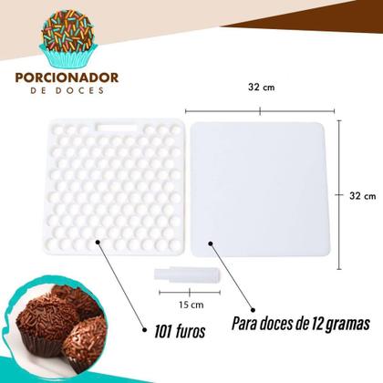 Imagem de Placa Porcionadora Dosadora De Doces Brigadeiro Beijinho 12g Envio Já - Tribo Sweet