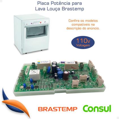 Imagem de Placa Potência Lava Louça Brastemp Blf08 110v W11108466 / W11619403