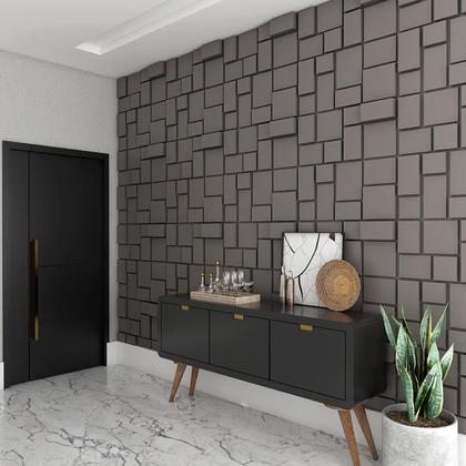 Imagem de Placa Premium Revestimento de Parede 3D Luxo Alto Relevo Resistente PSAI 1mm