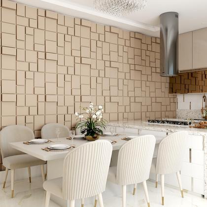 Imagem de Placa Premium Revestimento de Parede 3D Luxo Alto Relevo Resistente PSAI 1mm