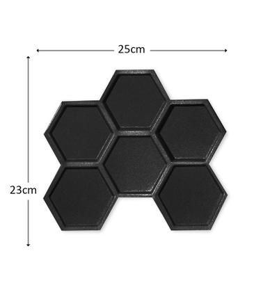 Imagem de Placa Preta PVC 25x25cm 3D Decorativa Autocolante Revestimento Plástico Auto Relevo com Vários Modelos
