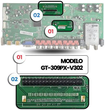 Imagem de Placa principal para tv stile d37 modelo gt-309px-v302