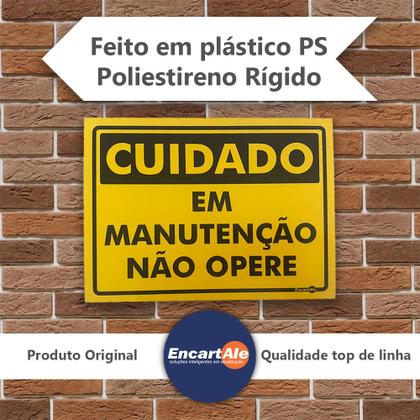 Imagem de Placa PS-362 Cuidado em Manutenção Não Opere 0,80mm 15x20