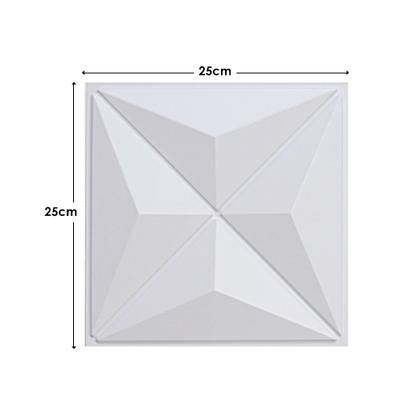 Imagem de Placa PVC 25x25cm 3D Decorativa Autocolante Revestimento Plástico Auto Relevo com Vários Modelos