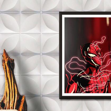 Imagem de Placa PVC 25x25cm 3D Decorativa Autocolante Revestimento Plástico Auto Relevo com Vários Modelos