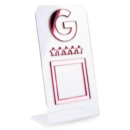 Imagem de Placa QR Code Avaliação Google Comércio Loja Transparente