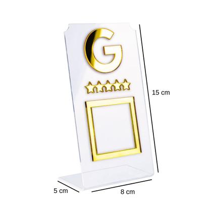 Imagem de Placa QR Code Avaliação Google Comércio Loja Transparente