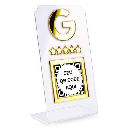 Imagem de Placa QR Code Avaliação Google Comércio Loja Transparente