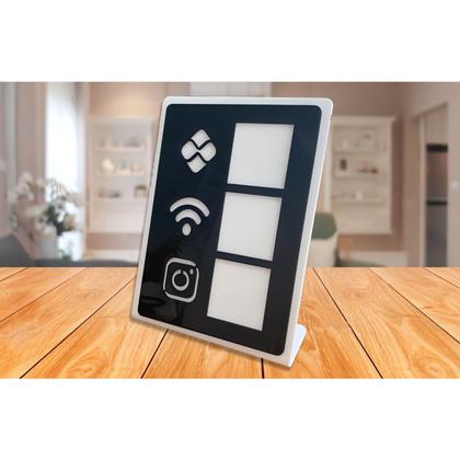 Imagem de Placa Qr Code Interativo  Display Mesa Balcão /  PIX - Wifi - Instagram