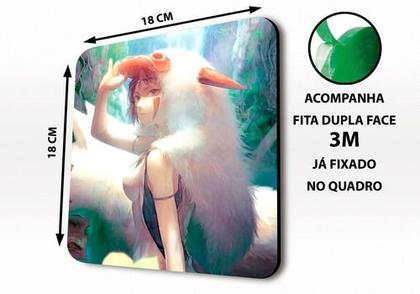 Imagem de Placa Quadro Decorativo 18x18 Cm - Princesa Mononoke Ghibli