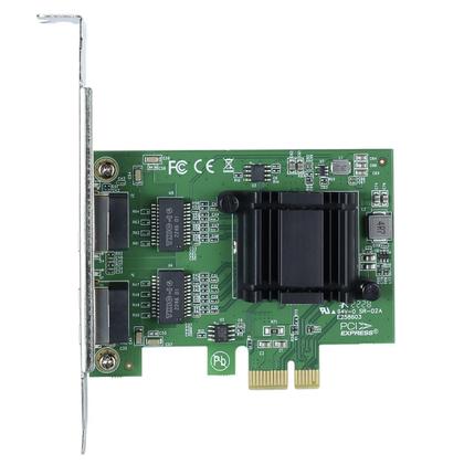 Imagem de Placa Rede Dual Port 10/100/1000 Pci-E Suporte Low Profile