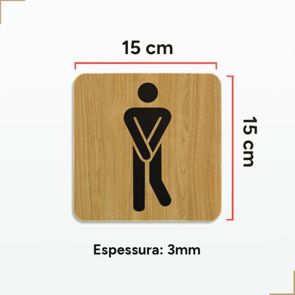 Imagem de Placa Sanitário MDF 15x15cm Masculino x Feminino Modelo 3695