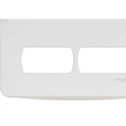 Imagem de Placa Schneider Miluz Branca 4X4 - 4 Modulos Com Suporte - S3B27540