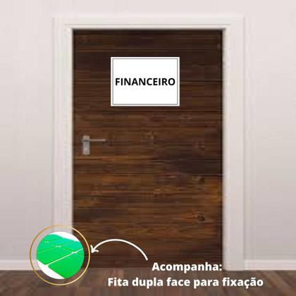 Imagem de Placa sinalização 1/2 oficio financeiro MDF - Natural