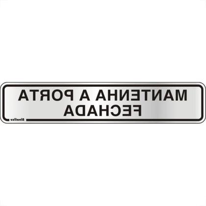 Imagem de Placa Sinalizacao Aluminio 05X25 ''Manter Porta Fechada'' 100Cl