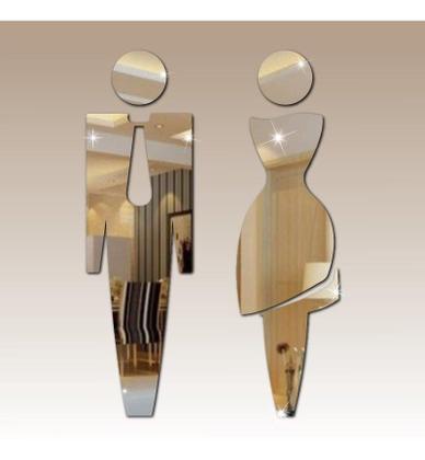 Imagem de Placa Sinalização Espelho Em Acrílico Para Banheiro