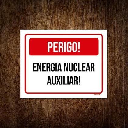 Imagem de Placa Sinalização - Perigo Energia Nuclear Auxiliar 27X35