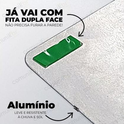 Imagem de Placa Sinalização Portas / Paredes FRALDÁRIO em Alumínio de 25x8cm