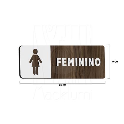 Imagem de Placa Sinalização Sanitário Empresa Feminino Porta Parede