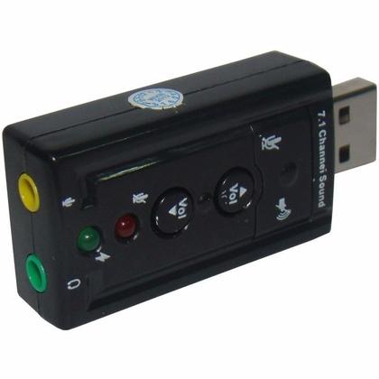 Imagem de Placa Som Usb Externa 3d Adaptador Audio P2 Pc Notebook T11