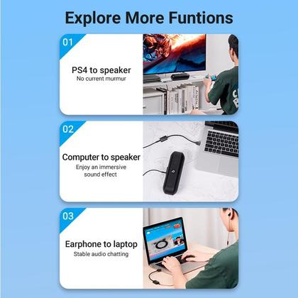 Imagem de Placa Som Usb Vention Externo P3 3.5mm Omtp Ctia C Nfe 15cm