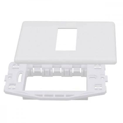 Imagem de Placa Steck Linha Stella Branca 4X2 - 1 Modulo Horizontal Com Suporte 69270