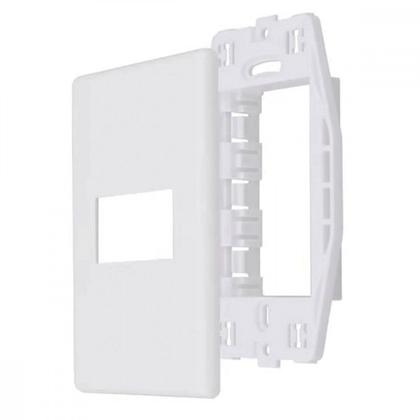 Imagem de Placa Steck Linha Stella Branca 4X2 - 1 Modulo Horizontal Com Suporte 69270