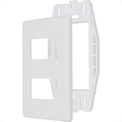 Imagem de Placa Steck Linha Stella Branca 4X2 - 2 Modulos Separados Horizontais Com Suporte 869370