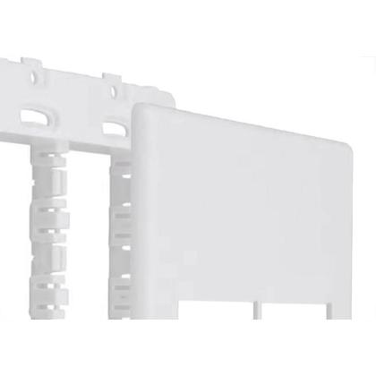 Imagem de Placa Steck Linha Stella Branca 4X4 - 1 Modulo + 1 Modulo Horizontal Com Suporte 9772