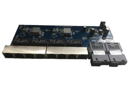 Imagem de Placa Switch Metro Poe Reverso 8 Rj45 + 2 Gbic 20km 10/100/1000