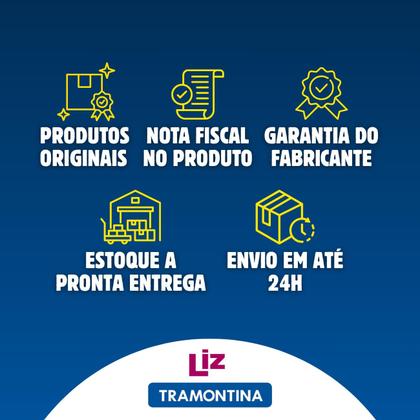 Imagem de Placa Tramontina 4x2 1 Furo p/ Fio c/ Suporte Liz - Kit 5 un