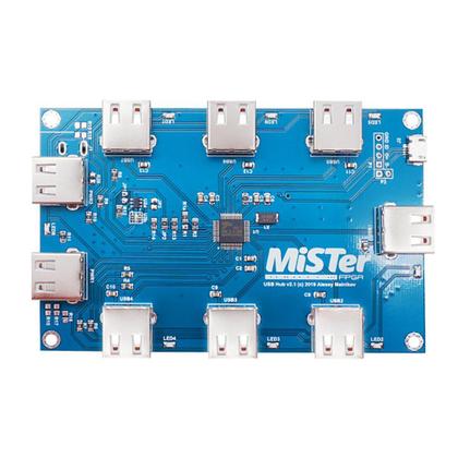 Imagem de Placa USB Hub V2.1 para Mister FPGA 9 portas com solda manual