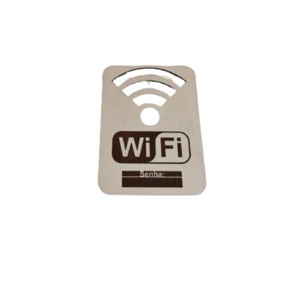 Imagem de Placa WI-FI Modelo 1 acabamento a Laser em MDF - Branca