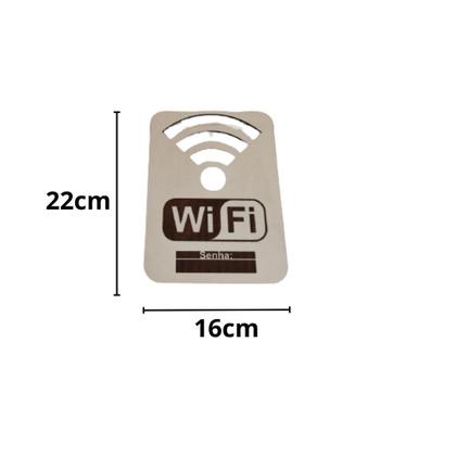 Imagem de Placa WI-FI Modelo 1 acabamento a Laser em MDF - Branca