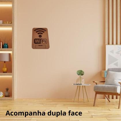 Imagem de Placa WI-FI Modelo 2 acabamento a Laser em MDF - Natural