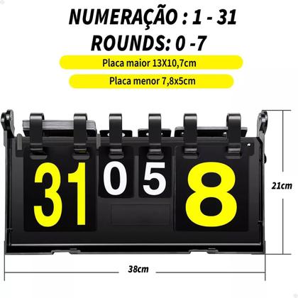 Imagem de Placar de Mesa Dobrável Lorben Marcador Manual Contador de Pontos GT6322