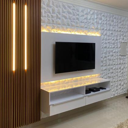 Imagem de Placas 3d Revestimento De Parede 50x50  Kit Com 193