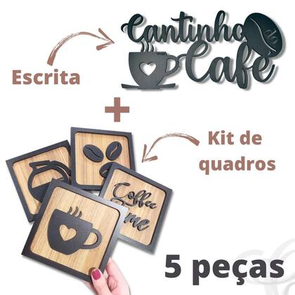 Imagem de Placas Cantinho do Café Moderno em Mdf 3d Com Frase