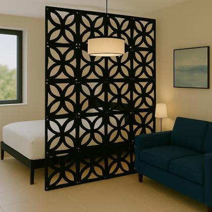 Imagem de Placas Cobogó Vazadas Decorativas Divisória de Ambiente 3D MDF 3mm Kit 10 e 20 peças