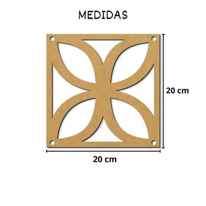Imagem de Placas Cobogó Vazadas Decorativas Divisória de Ambiente 3D MDF 3mm Kit 10 e 20 peças