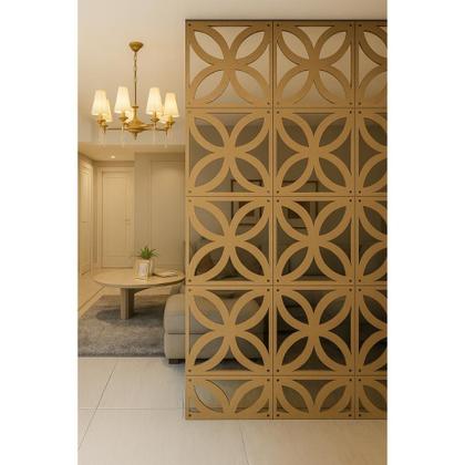 Imagem de Placas Cobogó Vazadas Decorativas Divisória de Ambiente 3D MDF 3mm Kit 10 e 20 peças