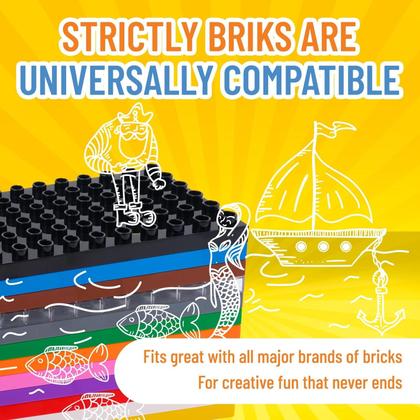 Imagem de Placas de base de blocos de construção Strictly Briks compatíveis com o pacote Lego Duplo 12