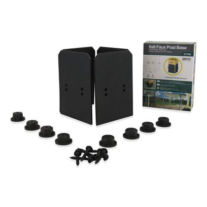 Imagem de Placas de base para postes Ozco Building Products Ironwood 6x6 (1 pacote)